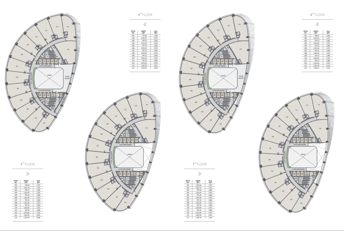 Offices for sale at Shivalik Curv, GIFT City Floor plan